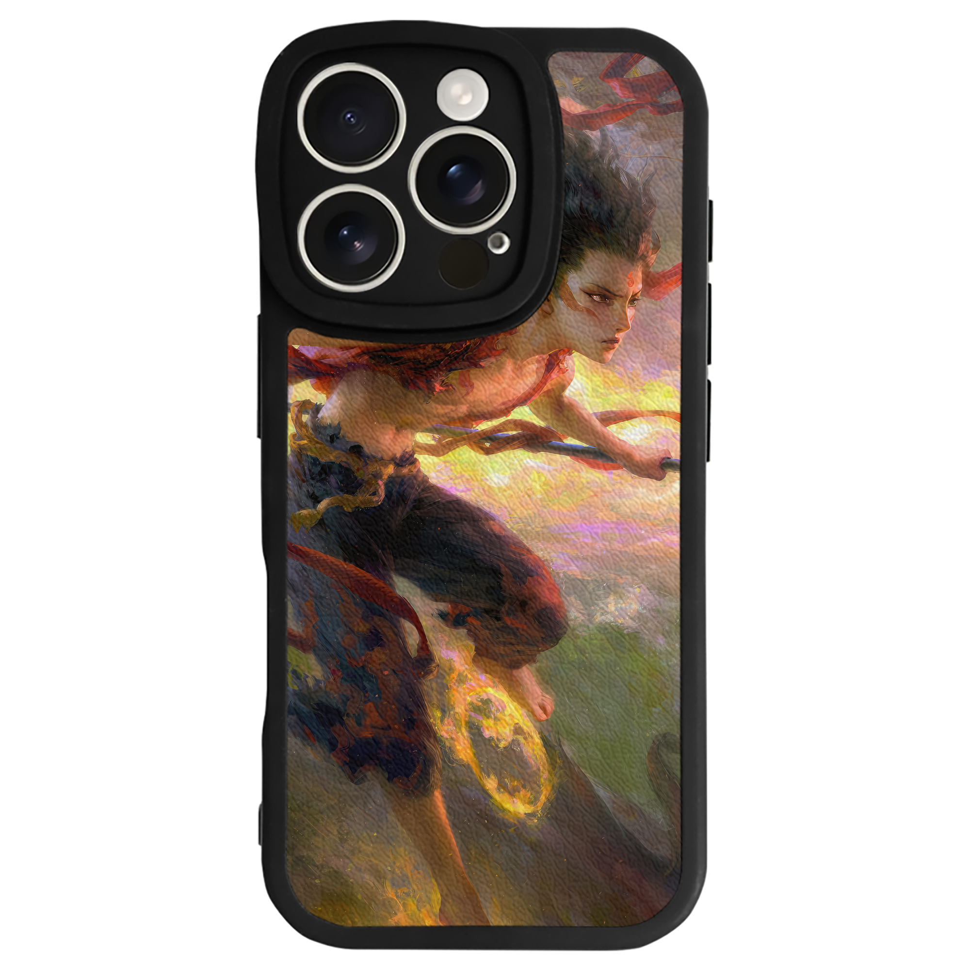 （画像用） Ne Zha 2 ナタ 魔童の大暴れ 【iPhone 16シリーズ対応】シリコンスマホケース（レザー調） 材質：シリコン